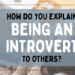 A woman in a sweater sitting on her couch, relaxed and drinking coffee with the title 'How Do You Explain Being an Introvert to Others?' overlaid.